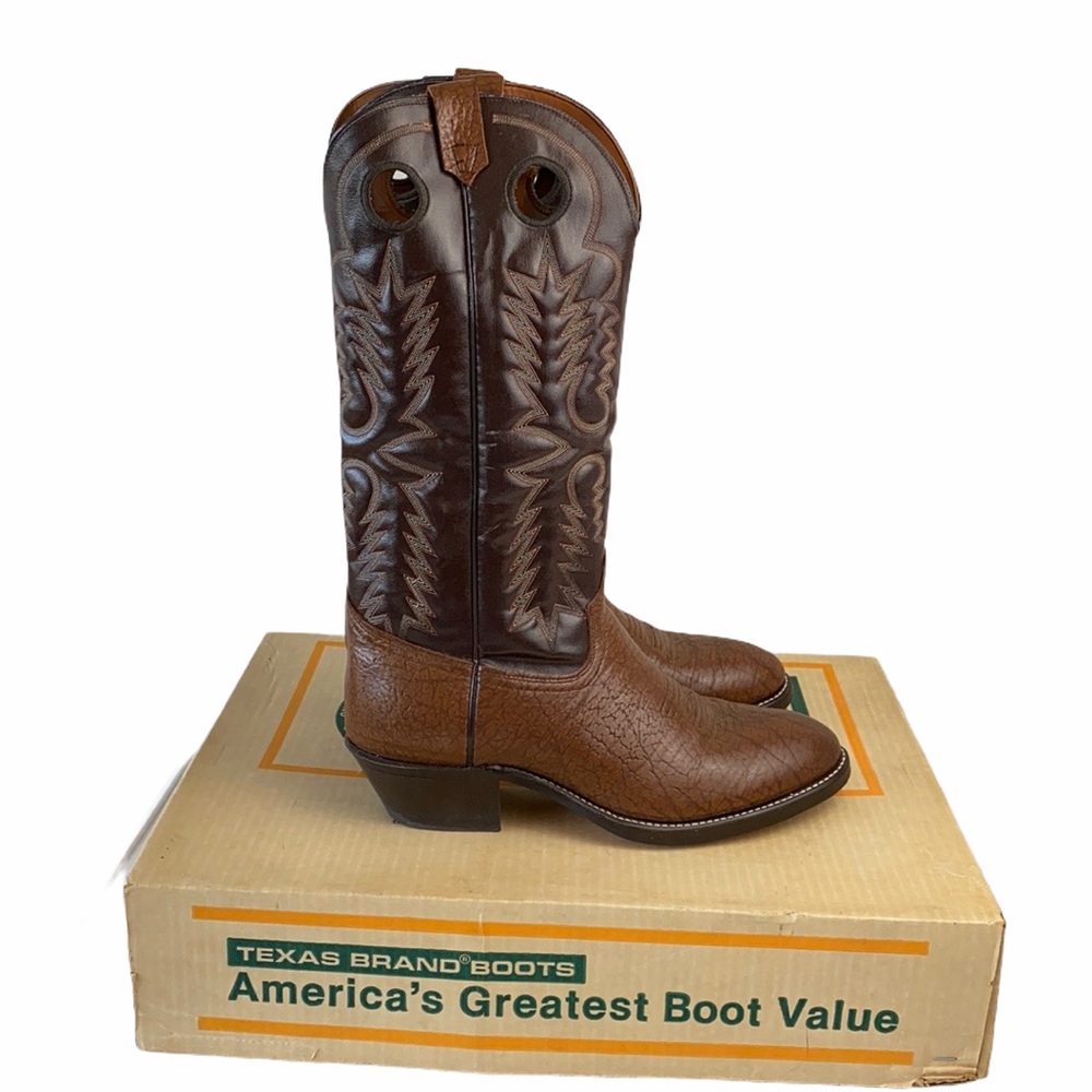 Vintage Texas Brand Boots Genuine Leather 11 1/2 - Picture 3 of 16